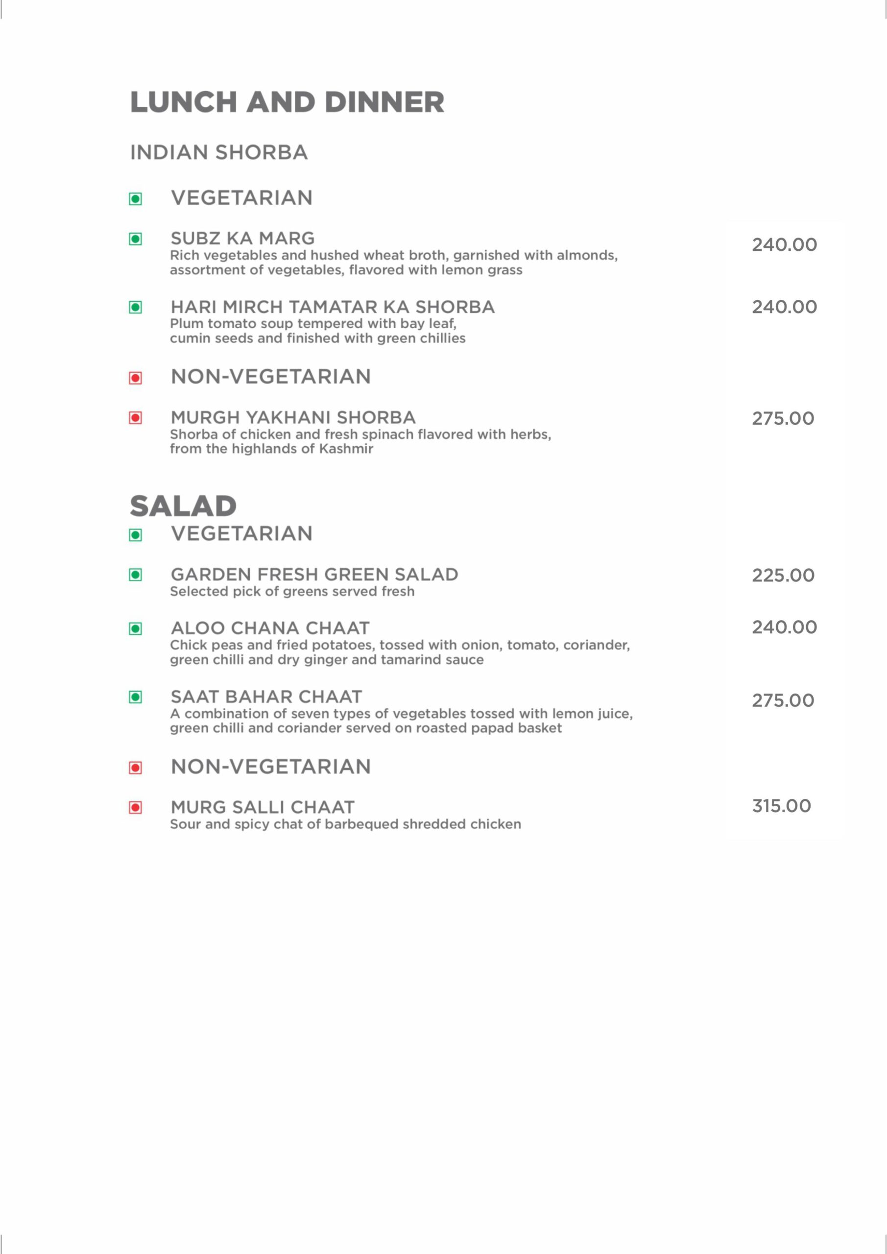 IRD (Best Western) – Tables Menu