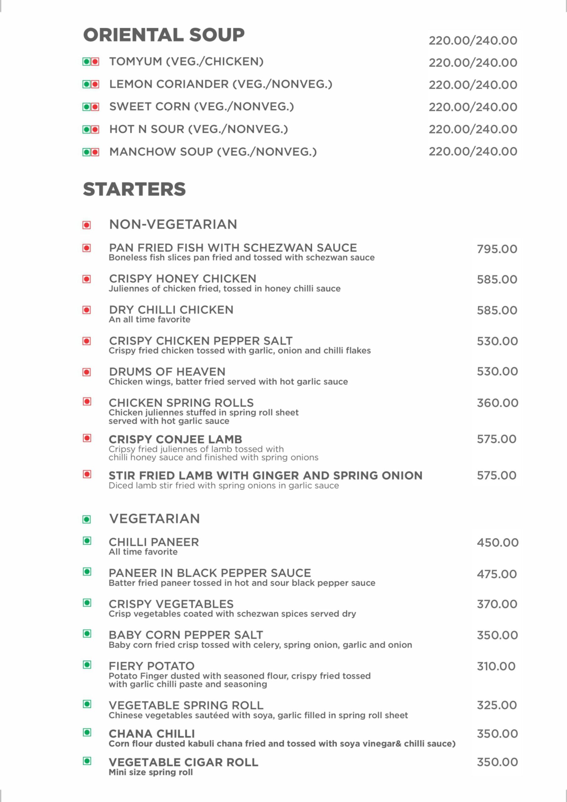 IRD (Best Western) – Tables Menu