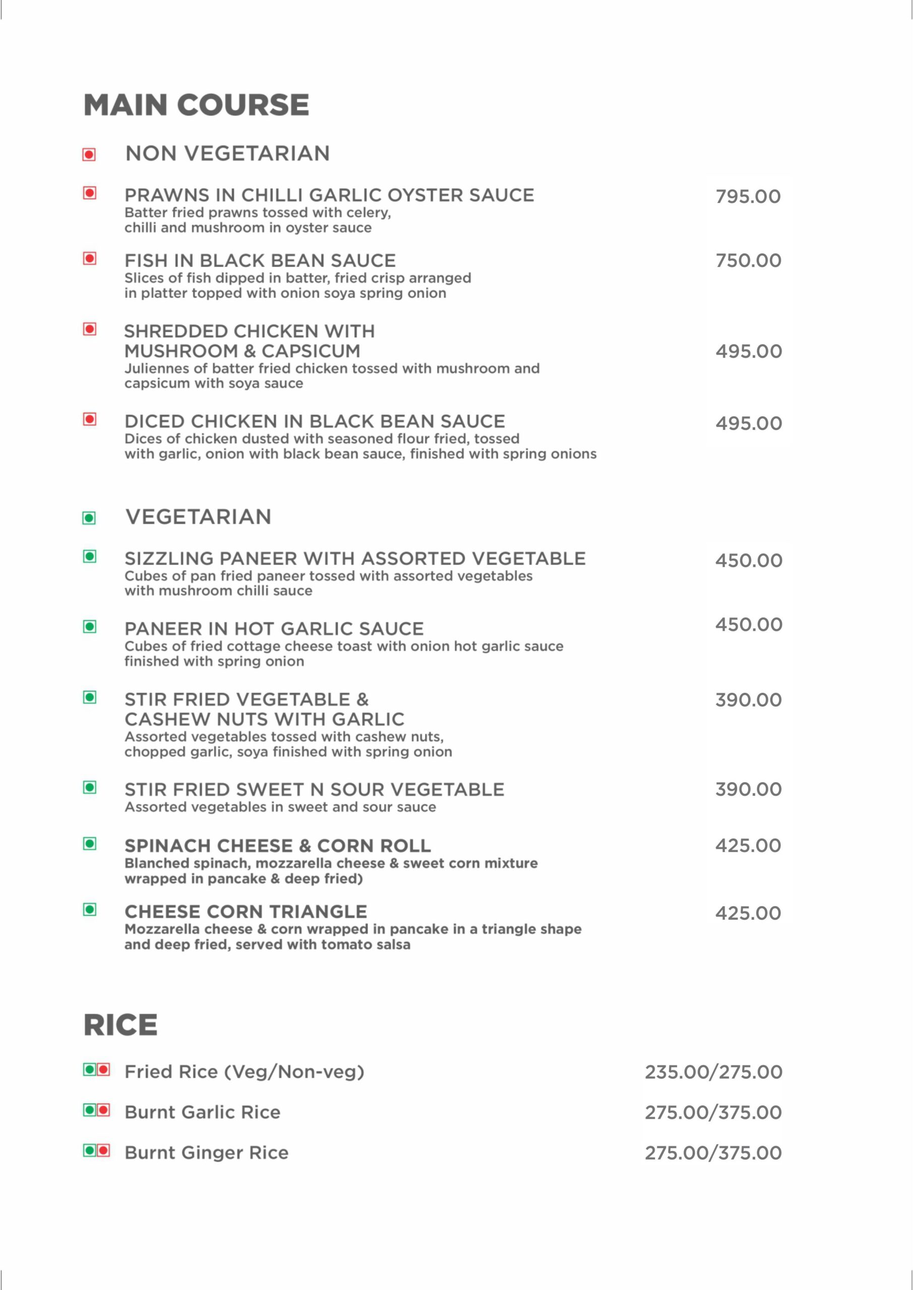 IRD (Best Western) – Tables Menu