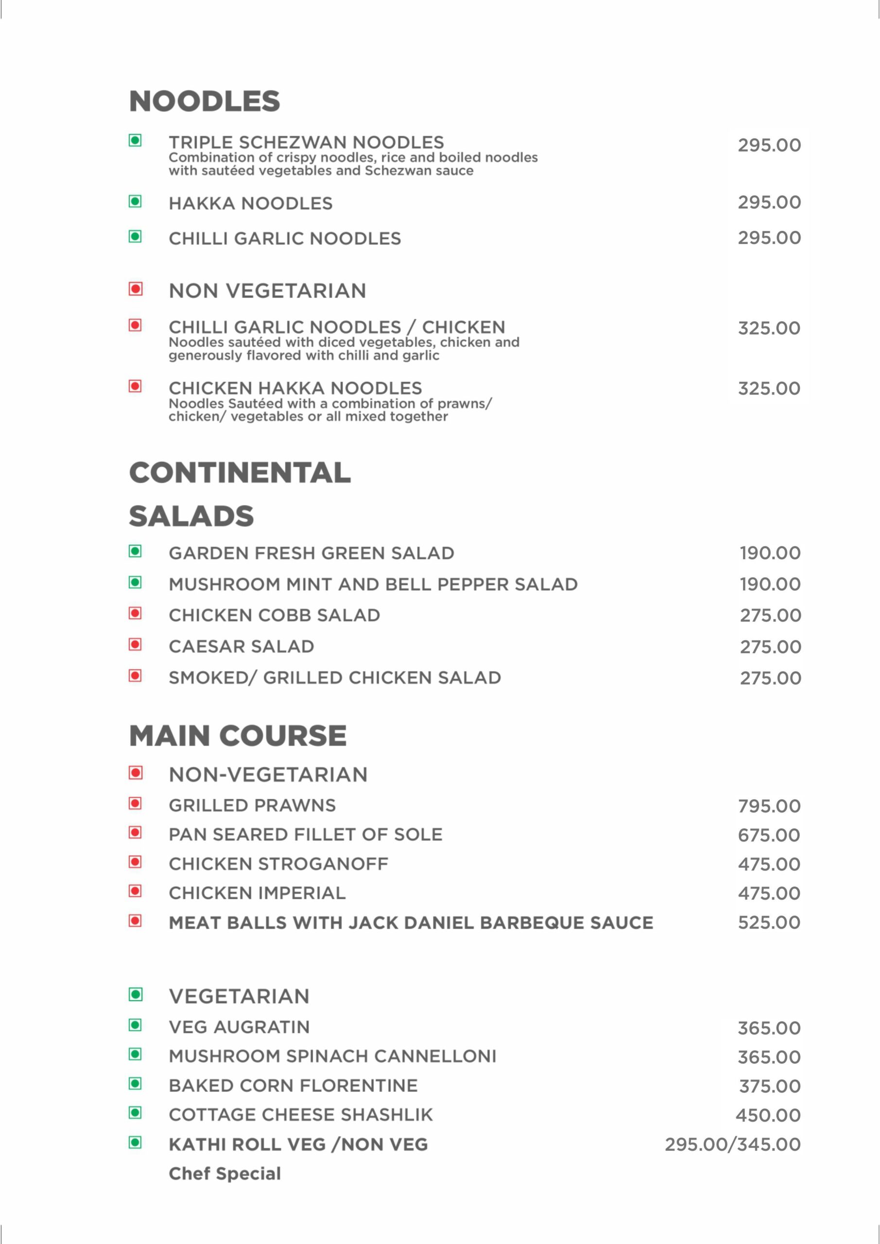 IRD (Best Western) – Tables Menu